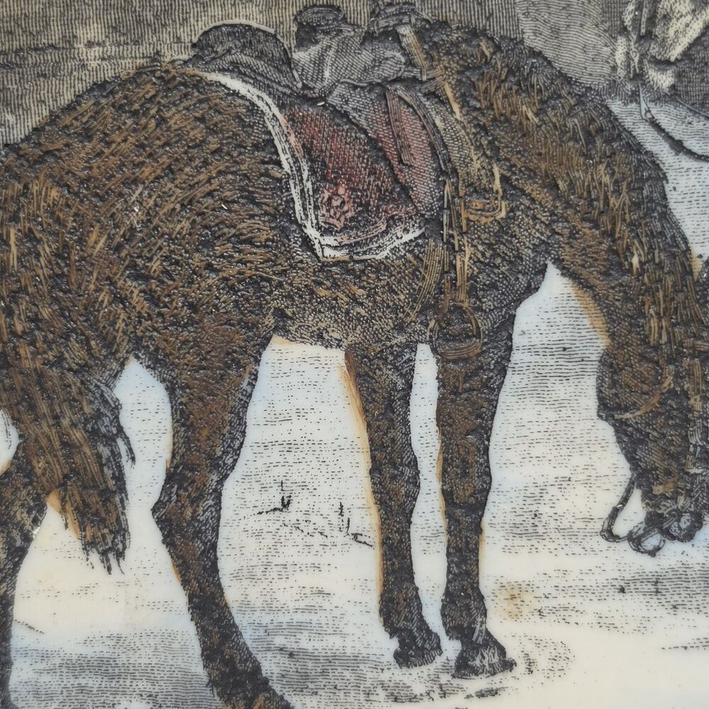 The Empty Saddle Reproduction of Samuel Edmund Waller Artini Engraving Plaque - Picture 7 of 9